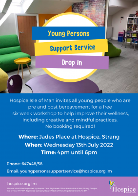 Young Peoples Support Service Drop In July