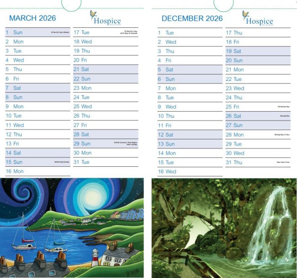 Hospice 2026 Calendar inside pages Hospice 2026 Calendar inside pages