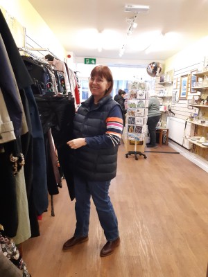 castletown shop volunteer with story