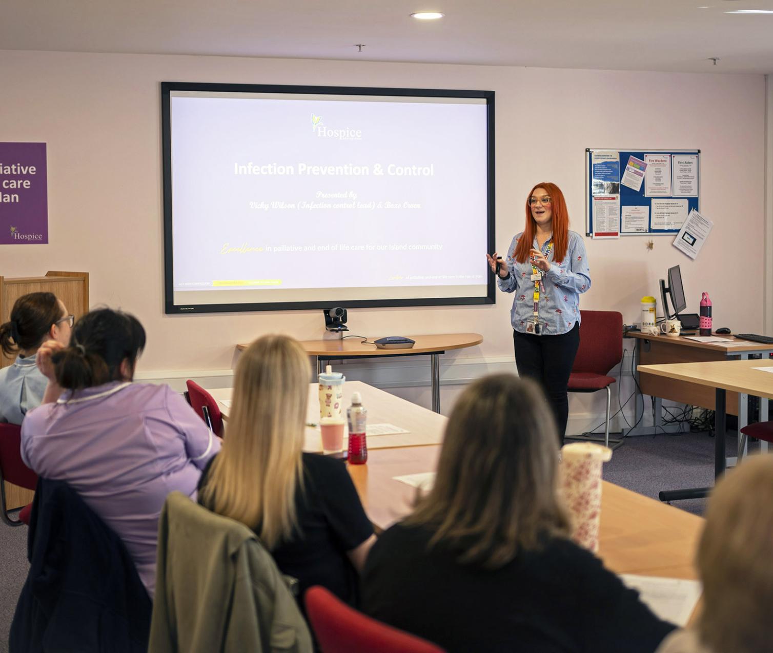 Hospice training session being delivered