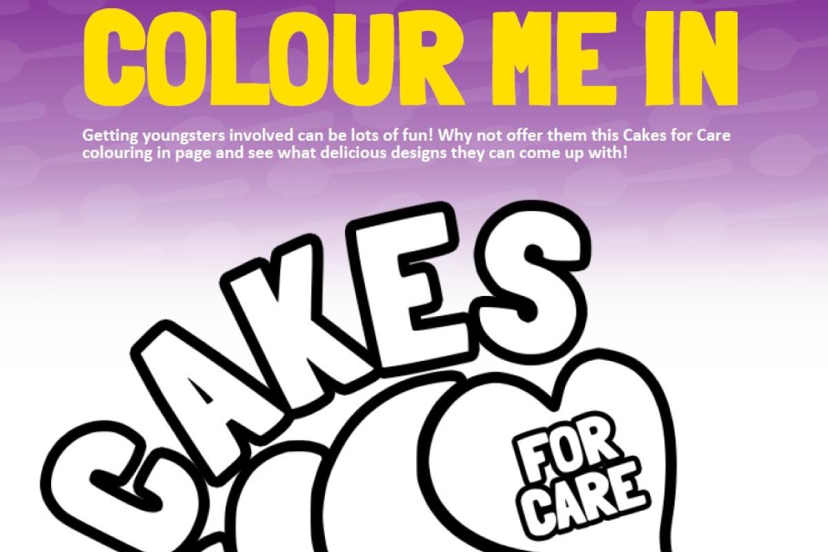 Cakes for Care colouring in