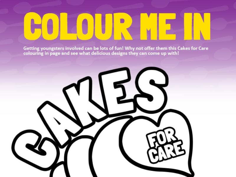 Cakes for Care colouring in