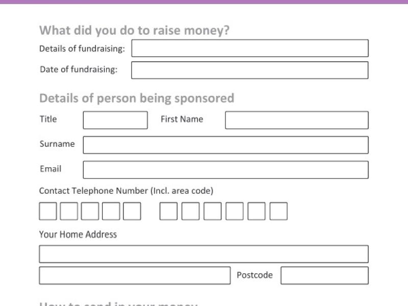 Hospice Sponsorship Form