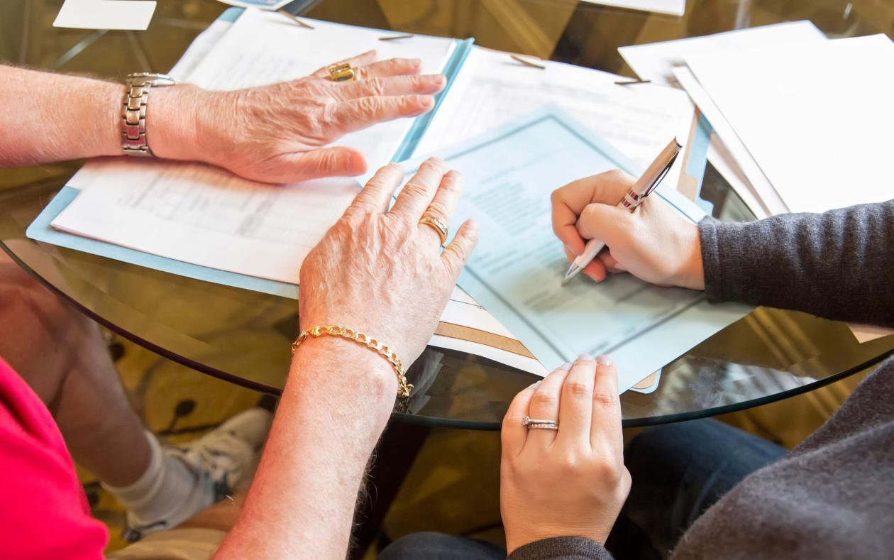 A person signing a legal document